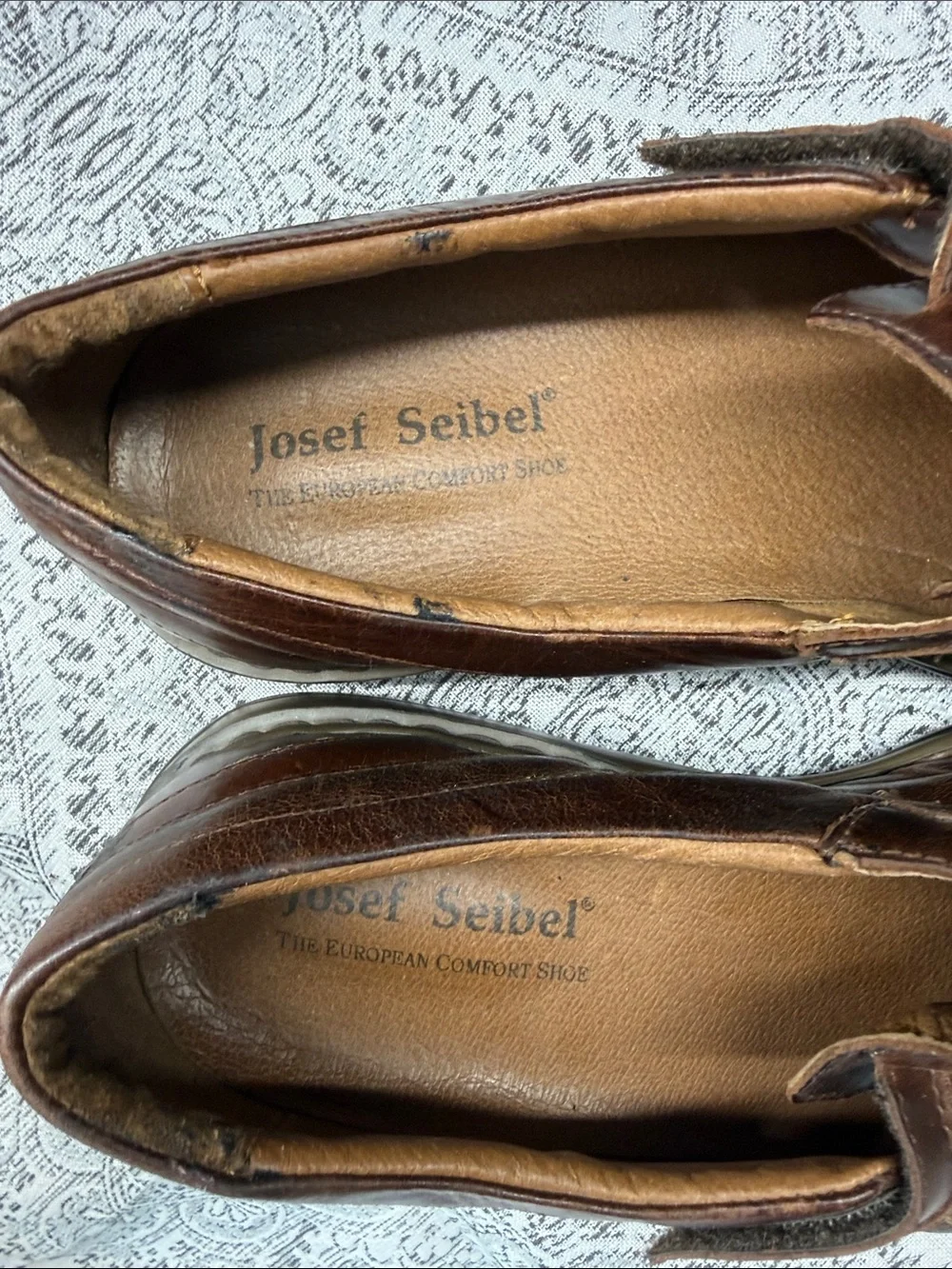 Josef Seibel Men's Brown Leather Fisherman Sandals - Size 43